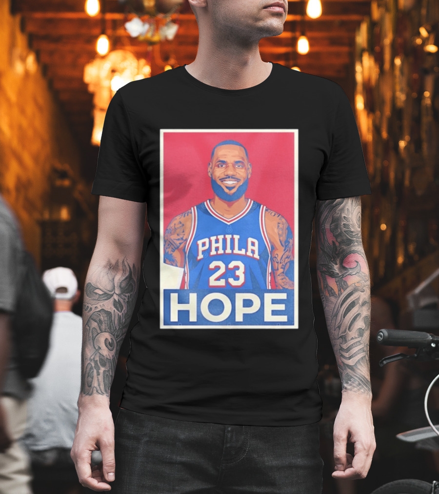 LeBron James 23 Phila Hope Basketball Jersey T-Shirt
