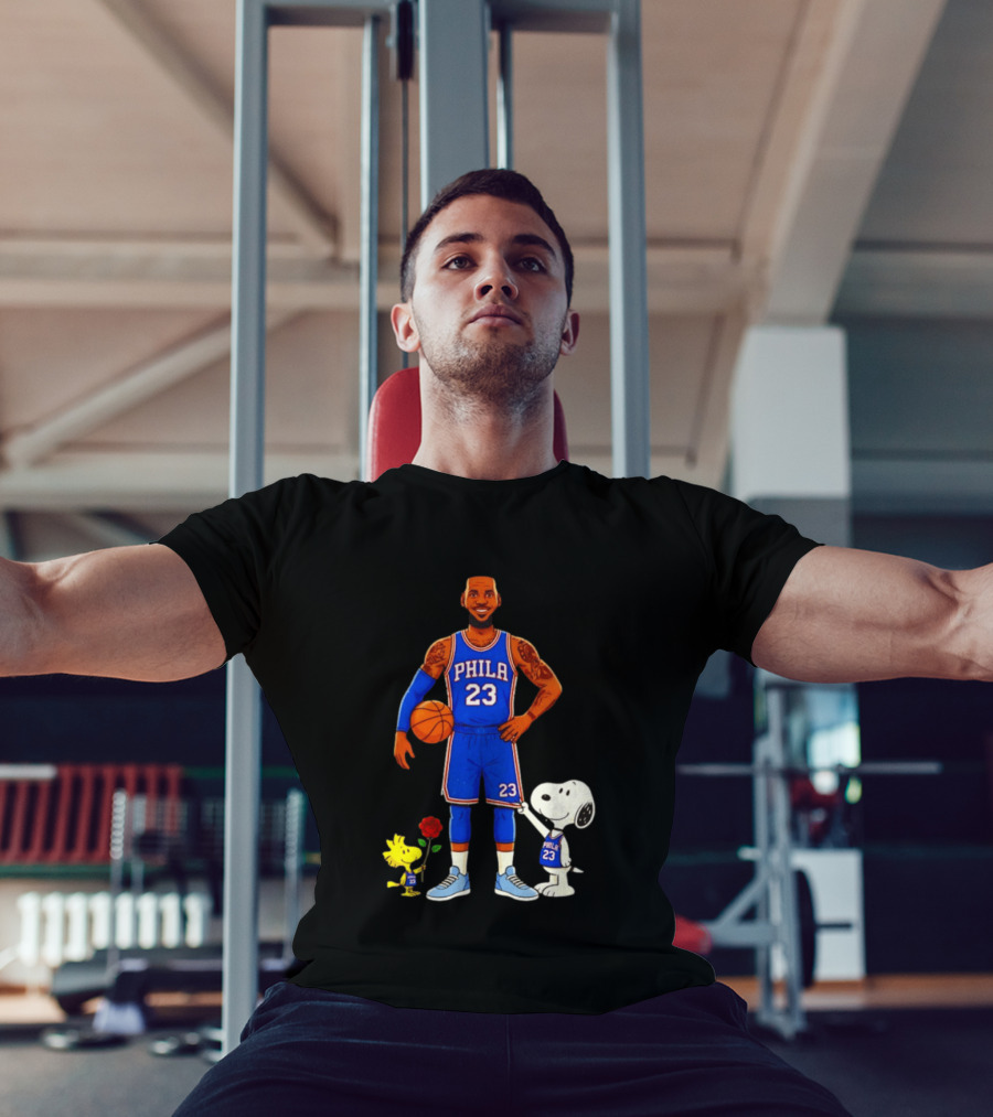 LeBron James Snoopy Woodstock Philadelphia Phila 23 Basketball T-Shirt