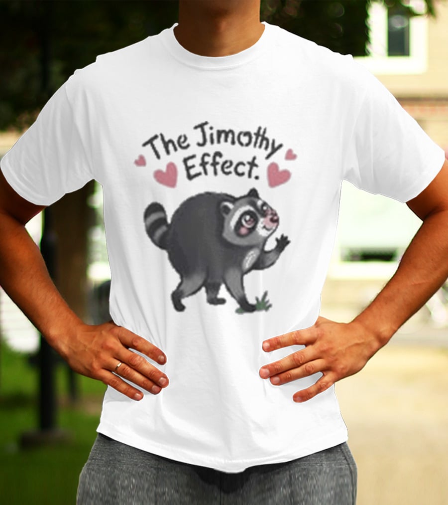 The Jimothy Effect Raccoon With Hearts T-Shirt
