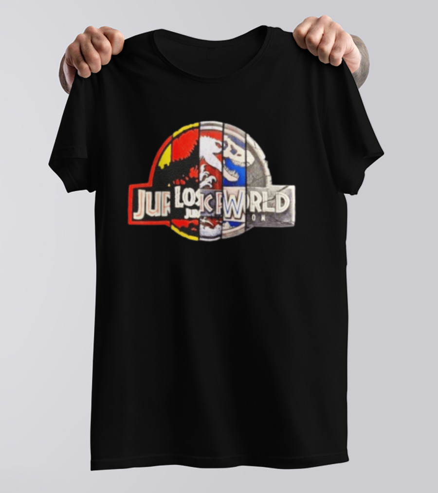Jurassic Park Lost World Jurassic World Dinosaur Collage T-Shirt