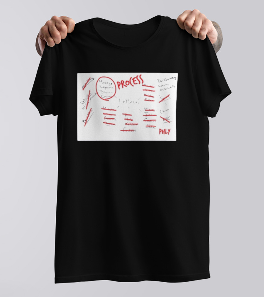 LeBron Process NBA Player List Philadelphia Basketball T-Shirt