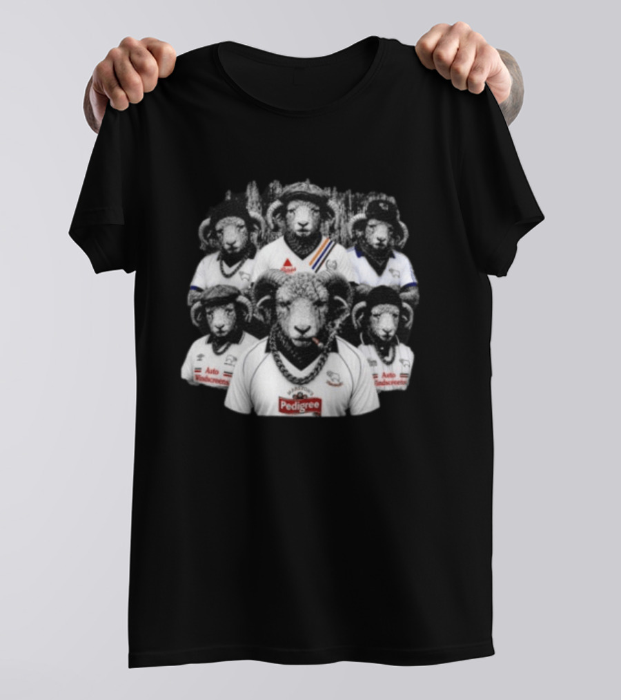Derby County FC Gangster Rams Pedigree Auto Windscreens T-Shirt
