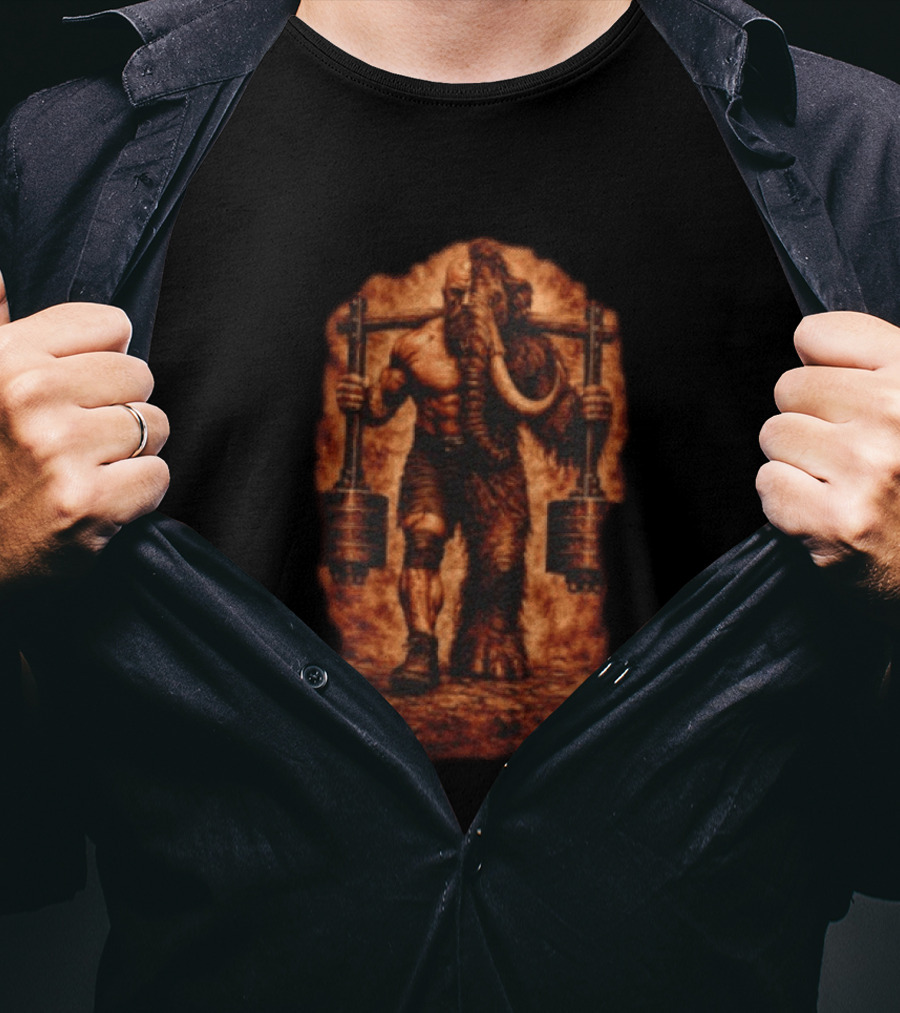 Donovan Cecil Mammoth Powerlifting Strongman T-Shirt