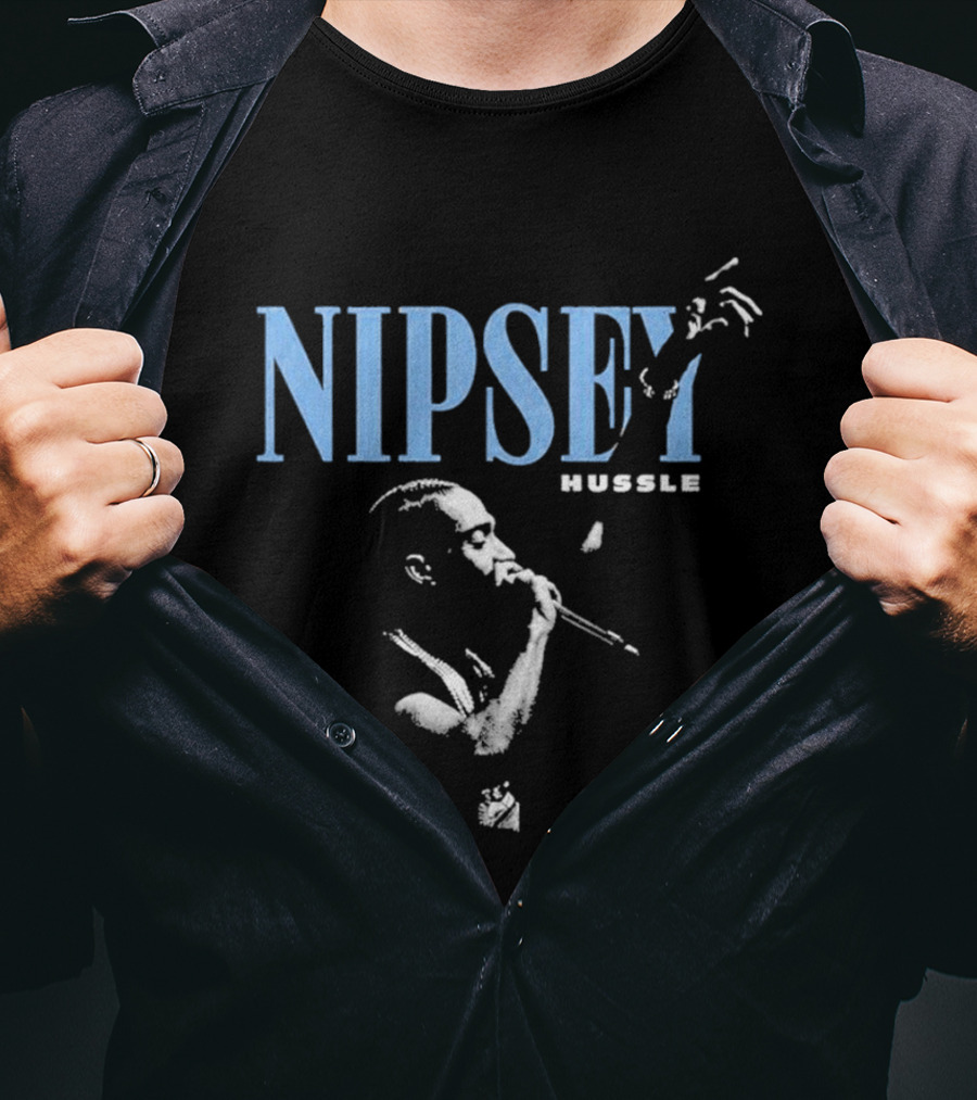 Nipsey Hussle Prolific Blue Microphone T-Shirt