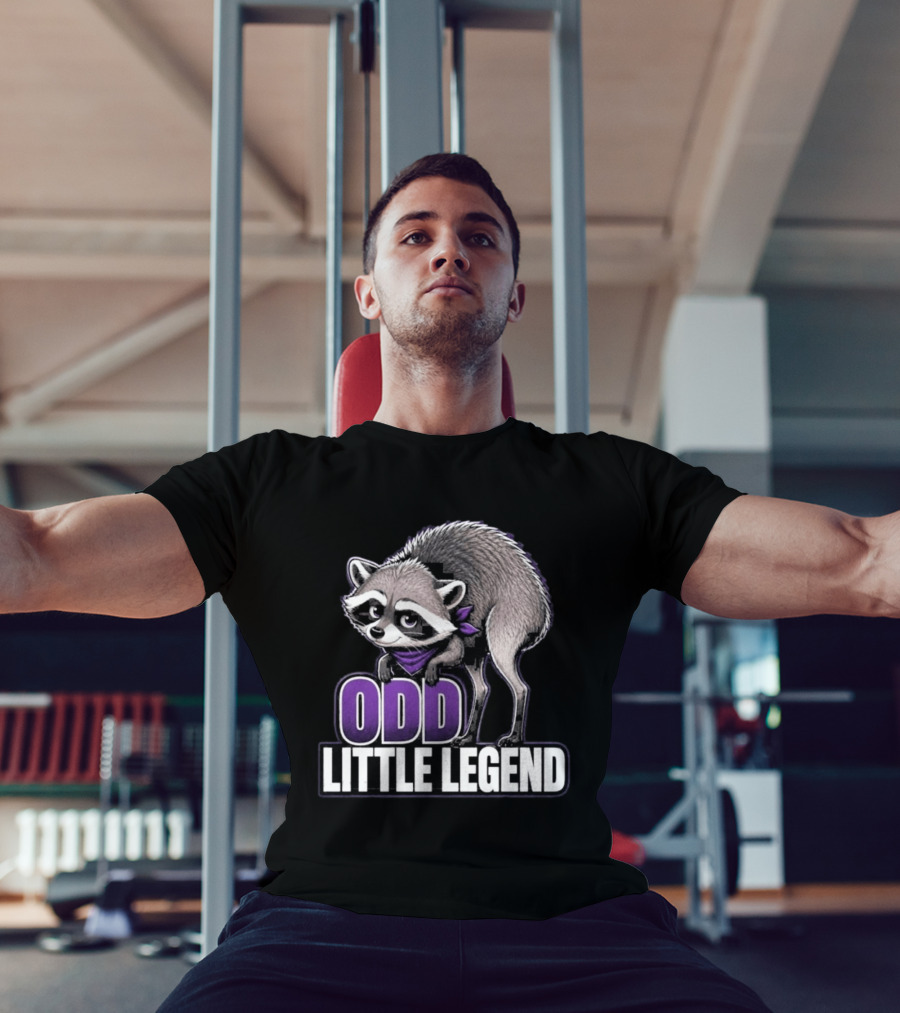Odd Little Legend Jimothy Raccoon Purple Bandana T-Shirt