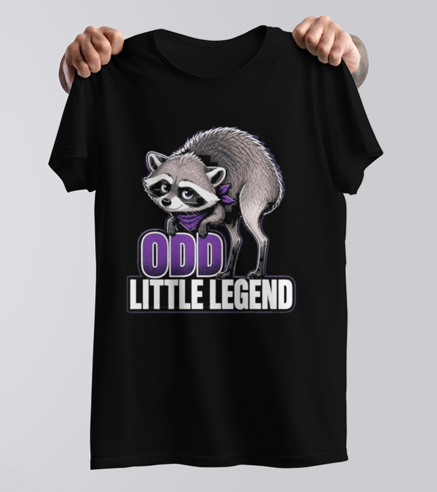 Odd Little Legend Jimothy Raccoon Purple Bandana T-Shirt