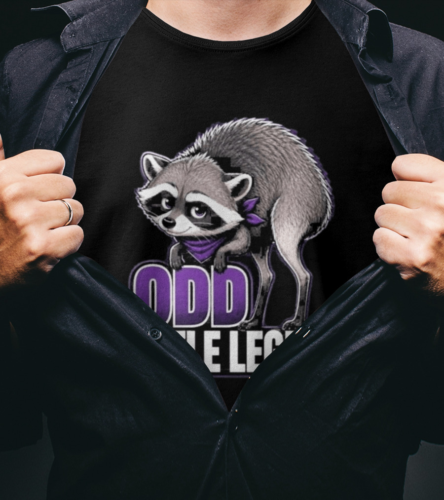 Odd Little Legend Jimothy Raccoon Purple Bandana T-Shirt