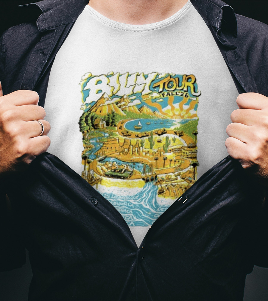 Billy Tour Fall '26 West Coast Concert Dates San Diego Oakland Eugene Everett T-Shirt