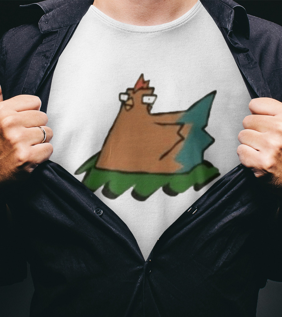 Cartoon Chicken In Nest Bird T-Shirt