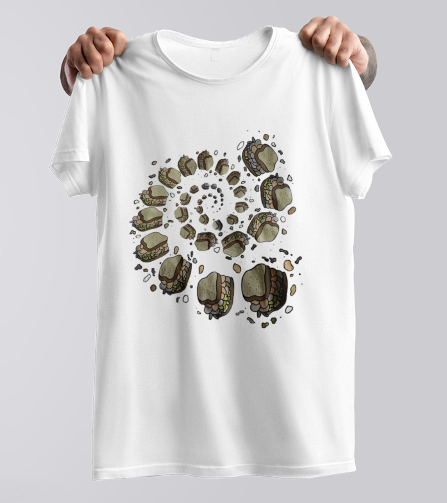 Turkey And The Wolf Fried Bologna Sandwiches Spiral T-Shirt