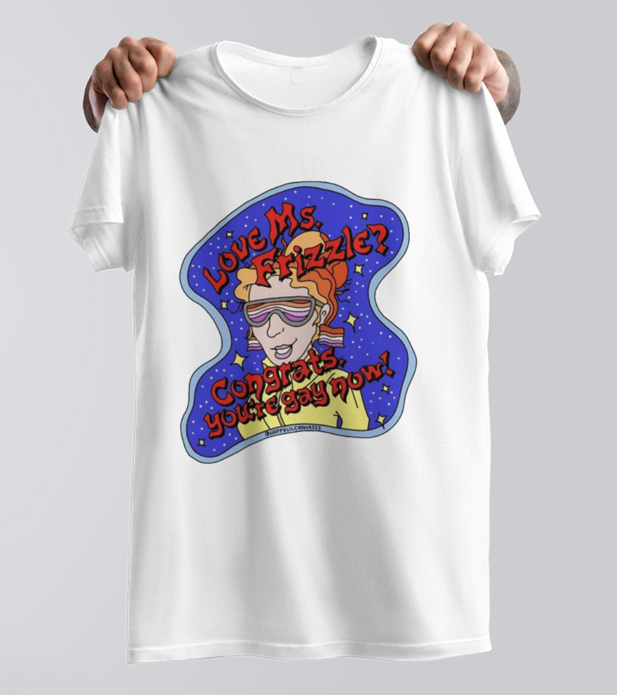 Love Ms Frizzle Congrats You're Gay Now Retro Space T-Shirt