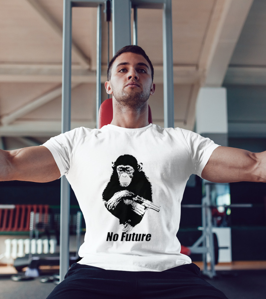 Monkey No Future With Gun T-Shirt