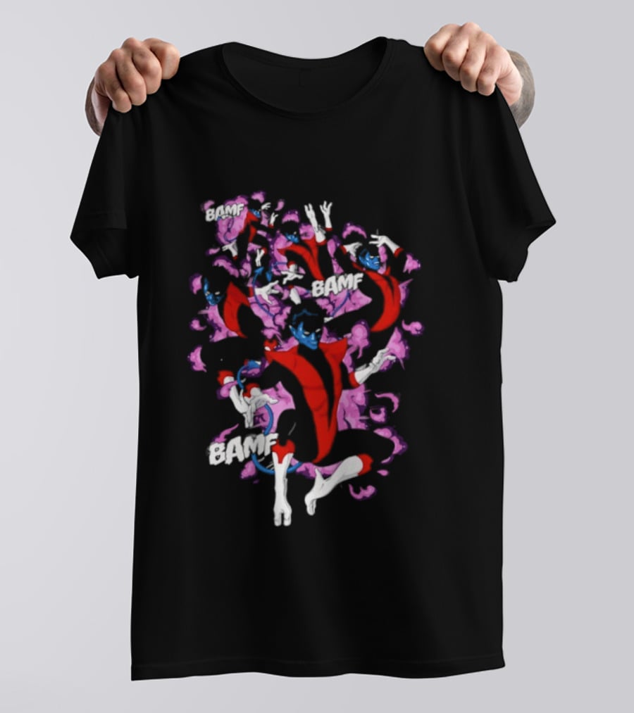 Bamf Nightcrawler Comic Smoke Effect X Men T-Shirt