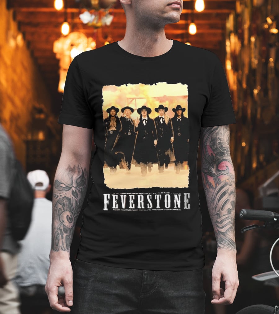Feverstone Western Style Group In Cowboy Hats T-Shirt