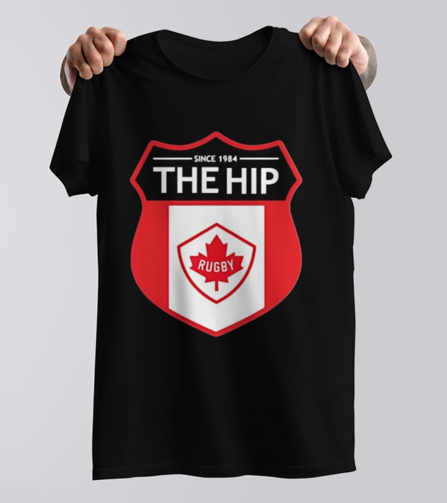 Canada Rugby The Hip Since 1984 Shield Maple Leaf Rugby T-Shirt