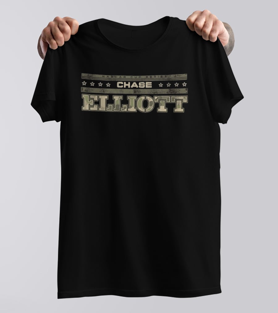 NASCAR Cup Series Chase Elliott Camo American Flag 2026 2 Sided T-Shirt