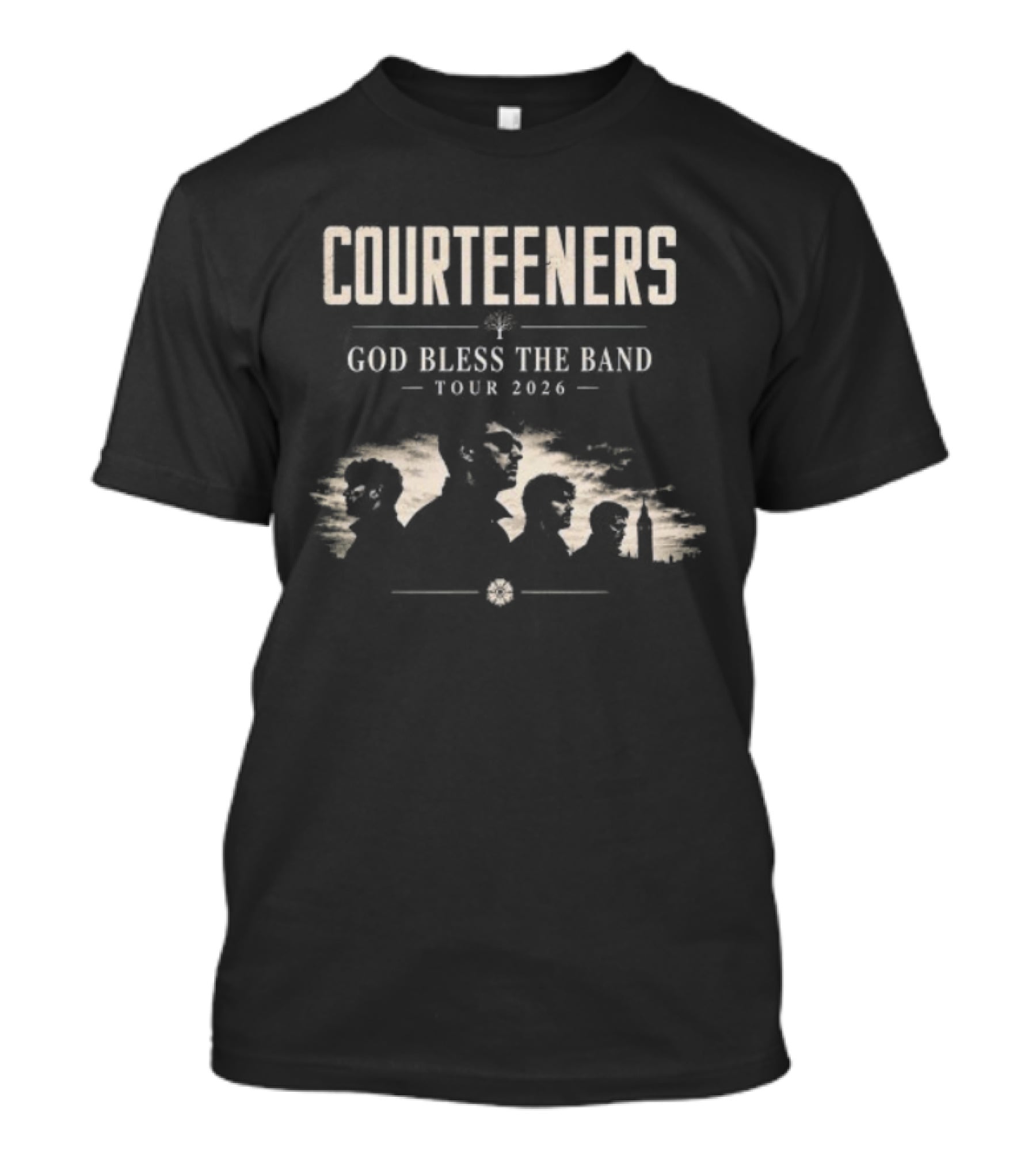 Courteeners God Bless The Band Tour 2026 Vintage Style Tour Dates T-Shirt