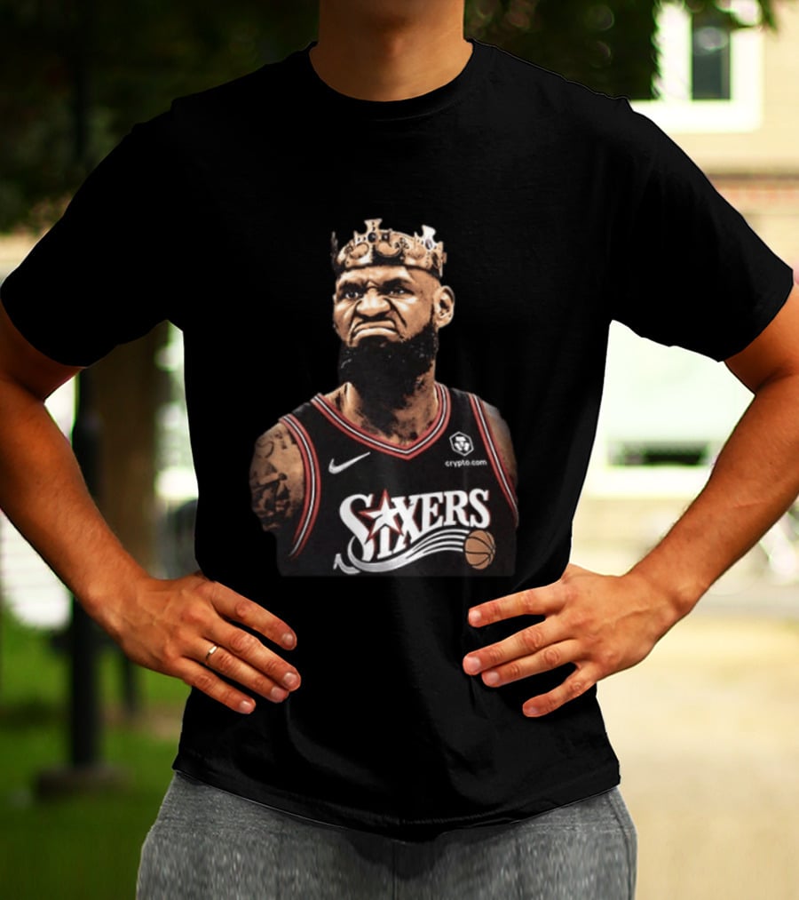 LeBron James Philadelphia 76ers Sixers King James Basketball Nike Crypto.com T-Shirt