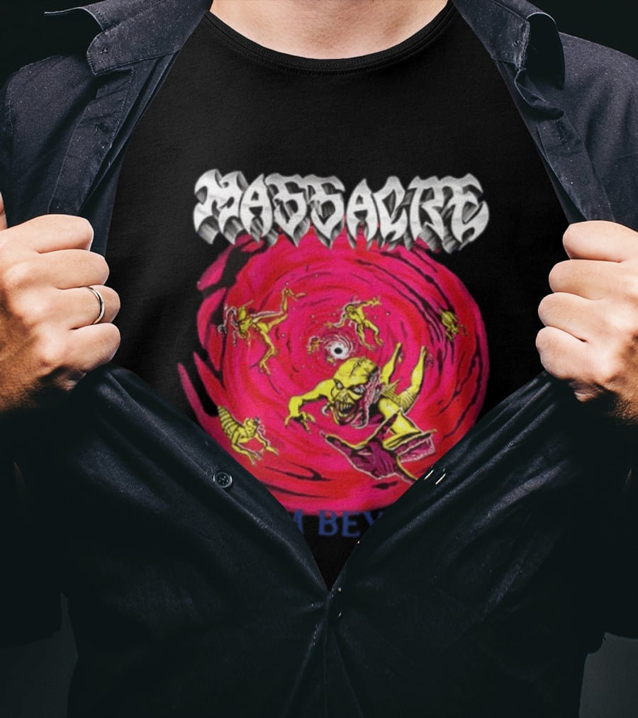 Massacre From Beyond 1991 Two Sided Horror Imagery Team T-Shirt