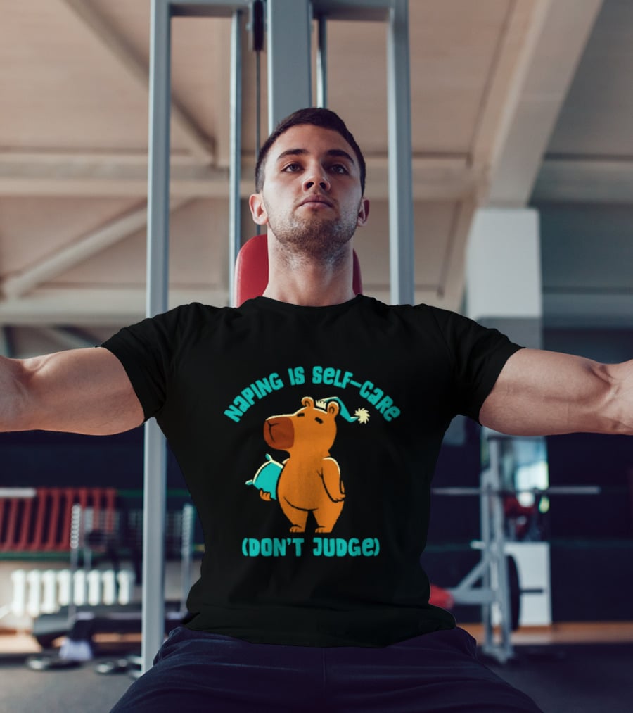 Napping Is Self Care Capybara Don't Judge T-Shirt