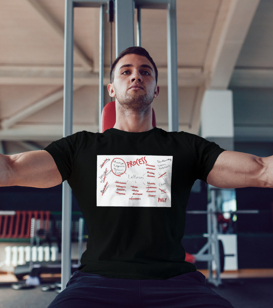 Phly LeBron Process Philadelphia 76ers Strategy Diagram T-Shirt