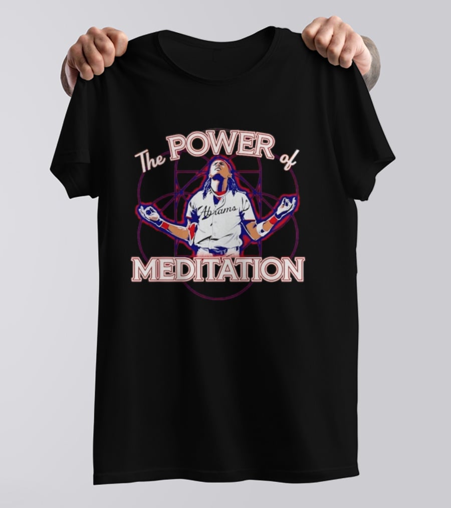 The Power Of Meditation Ronald Acuña Jr. Washington Nationals Celebration T-Shirt