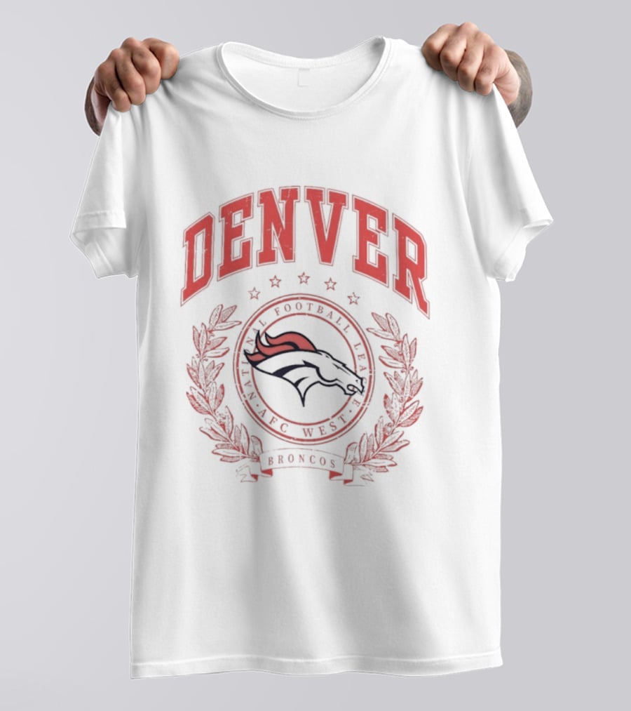 Denver Broncos AFC West National Football League Team Crest T-Shirt