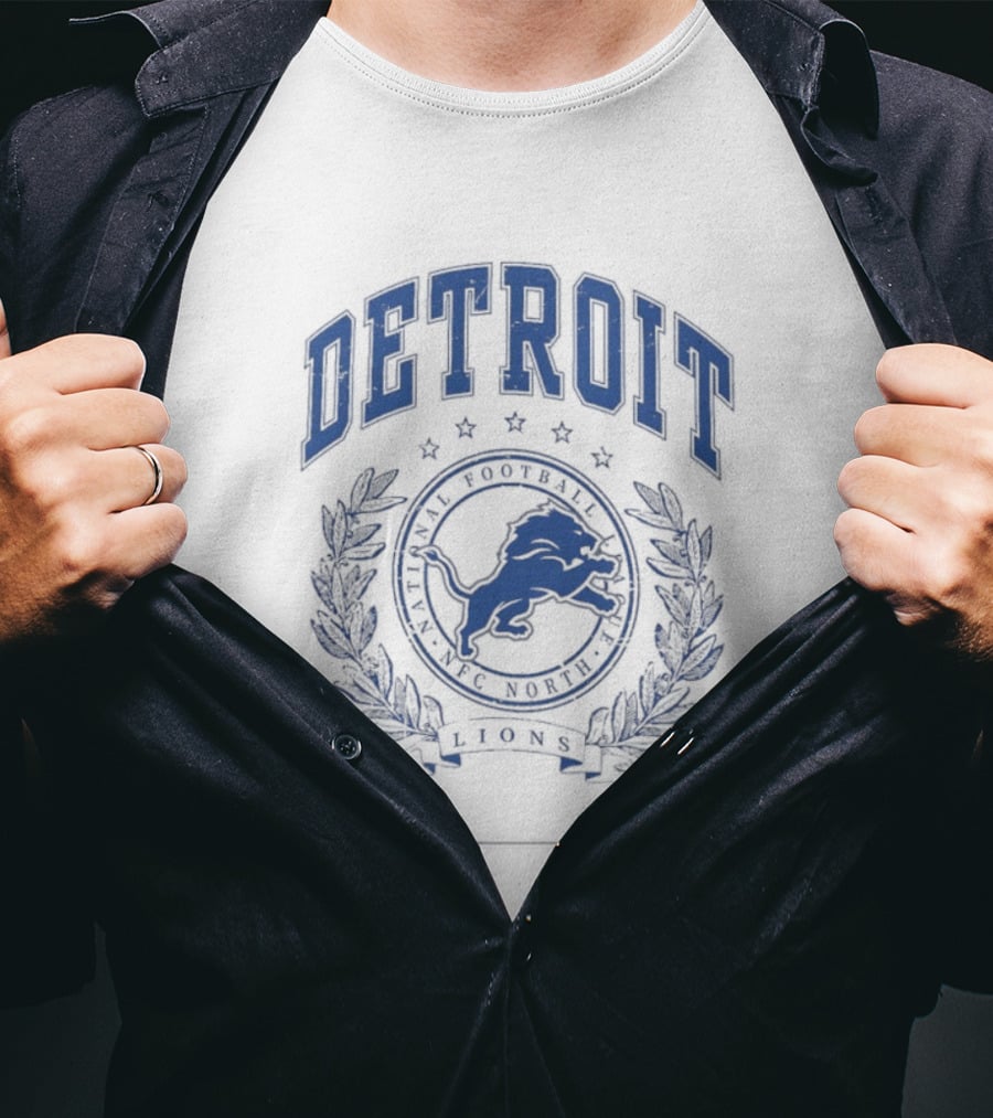 Detroit Lions National Football League NFC North Logo Lions Team T-Shirt