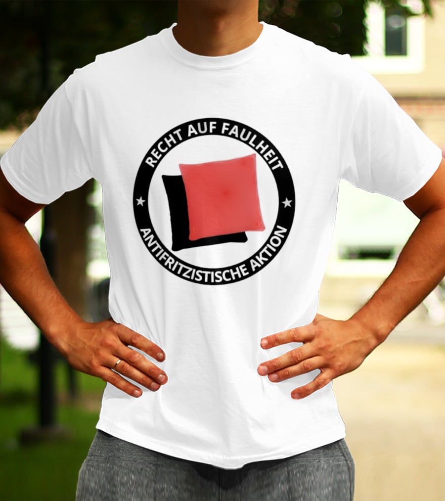 Recht Auf Faulheit Antifritzistische Aktion Rotes Kissen T-Shirt