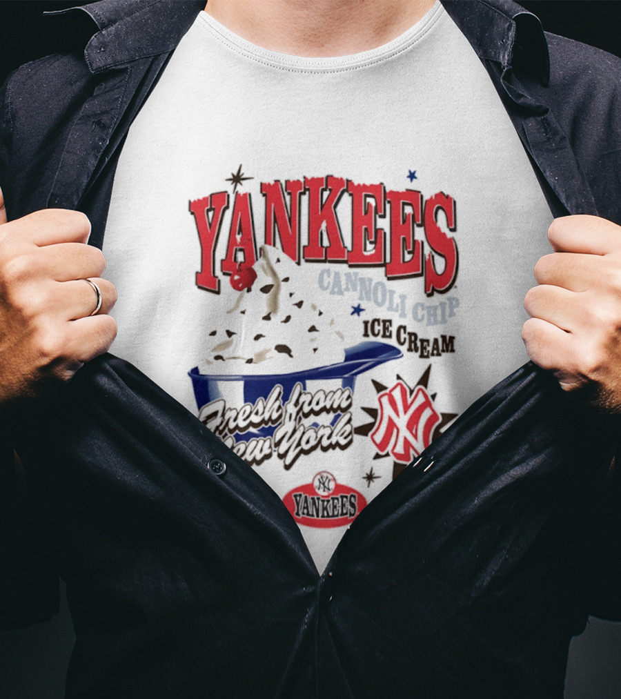 Yankees Cannoli Chip Ice Cream Fresh From New York Since 1903 T-Shirt