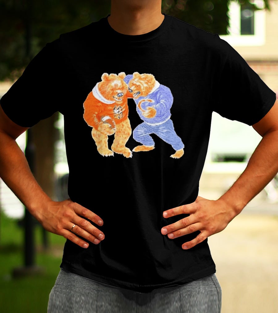2026 Rome Odunze Bears With Football Fight T-Shirt