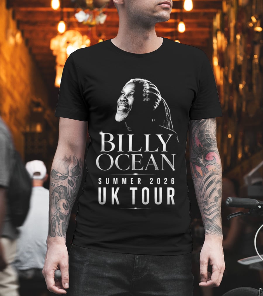 Billy Ocean Summer 2026 UK Tour Concert Merchandise T-Shirt