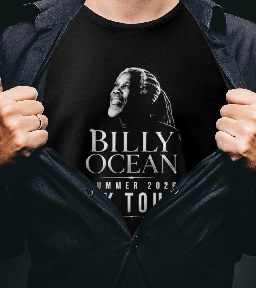 Billy Ocean Summer 2026 UK Tour Concert Merchandise T-Shirt