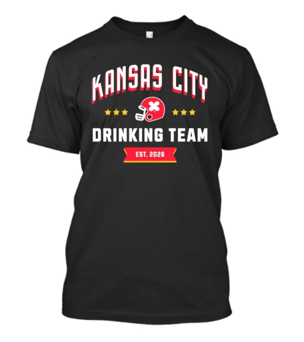 Kansas City Drinking Team Football Est 2026 Helmet Stars T-Shirt