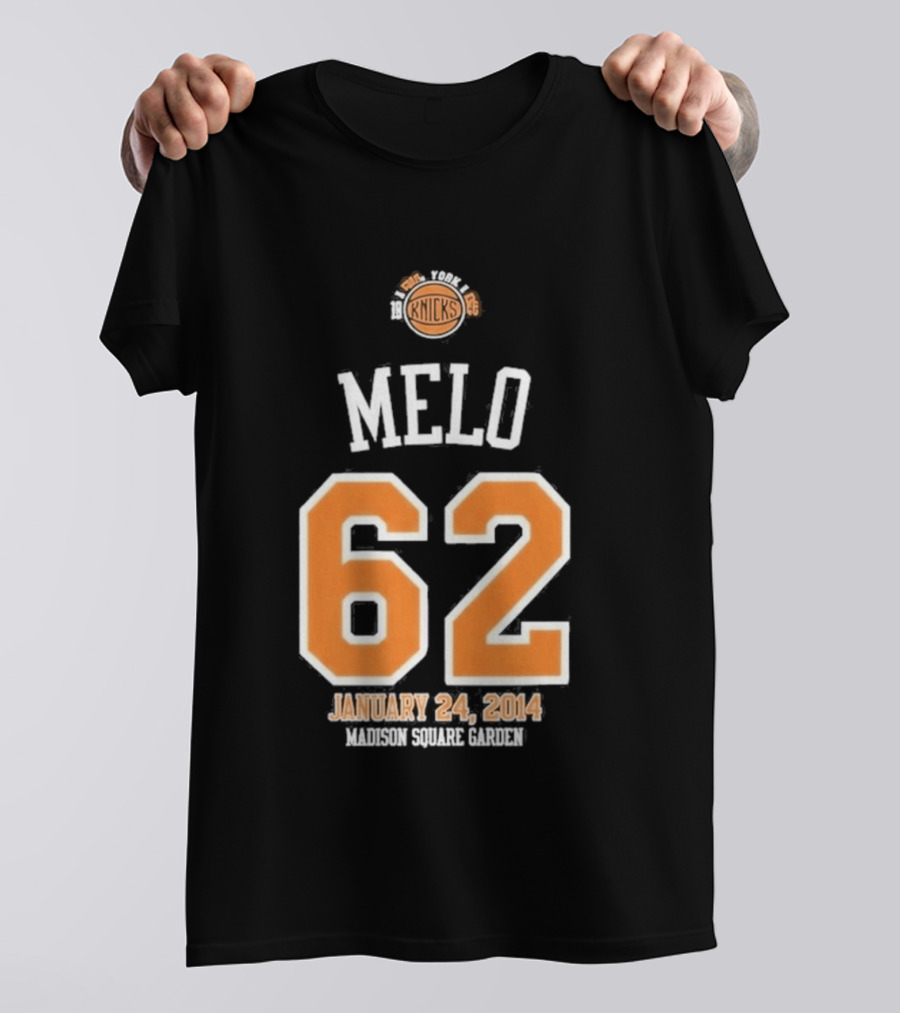 Melo 62 Knicks January 24 2014 Madison Square Garden T-Shirt