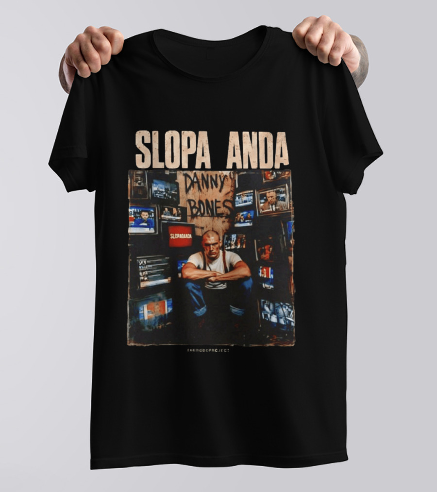 Danny Bones Slopaganda TV Screens Chaos T-Shirt