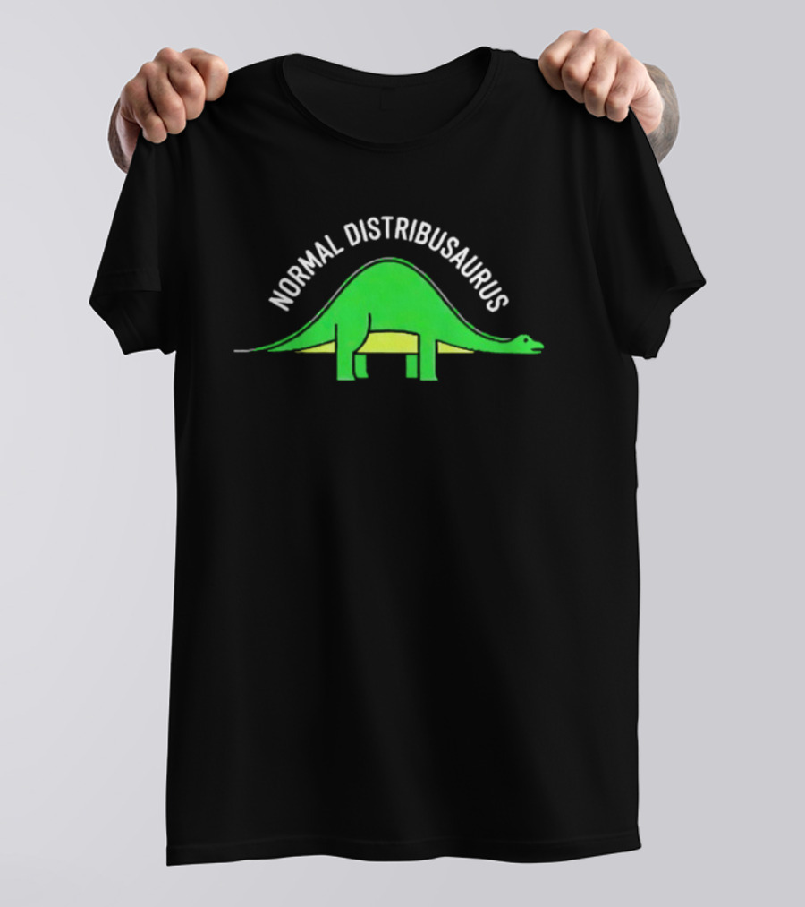 Normal Distribusaurus Dinosaur Statistics T-Shirt