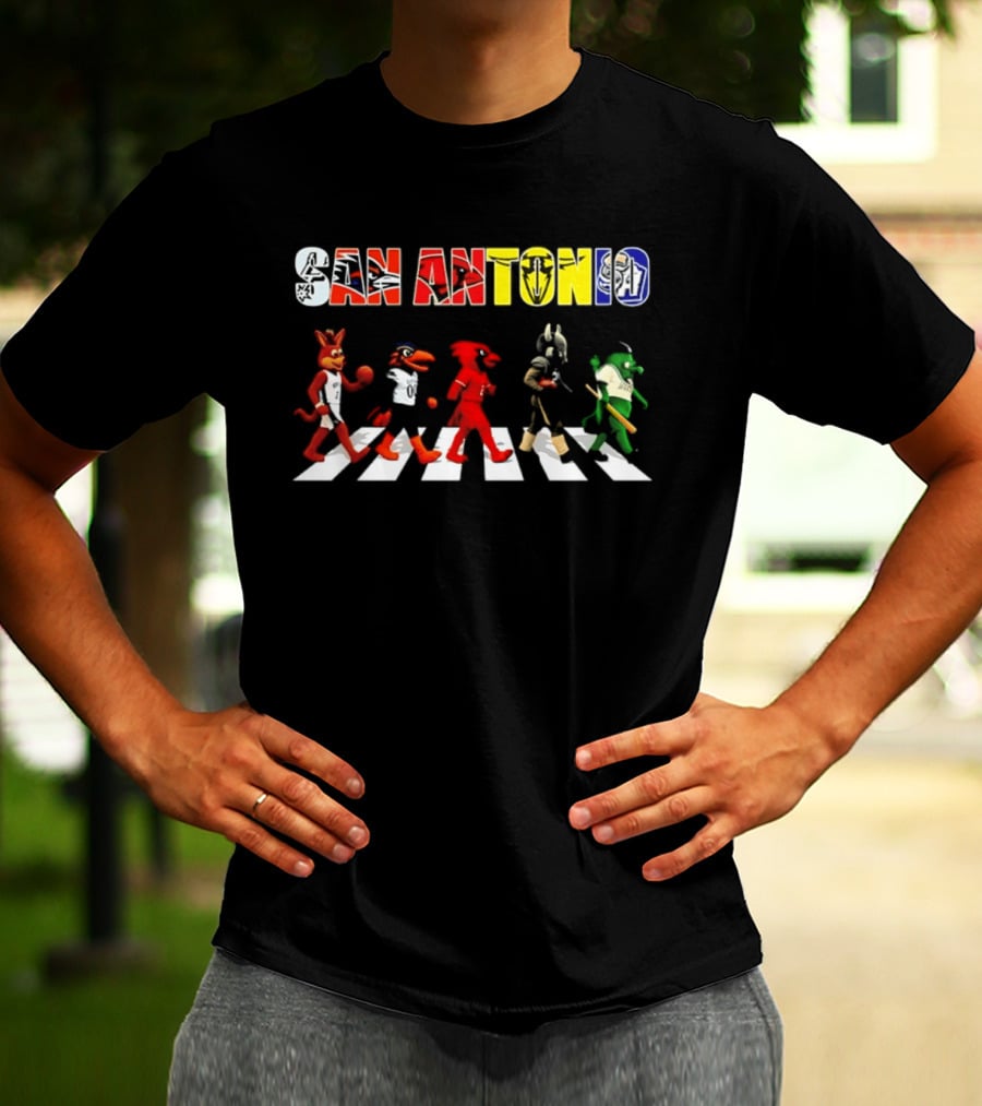 San Antonio Mascots Abbey Road Walk 2206 T-Shirt