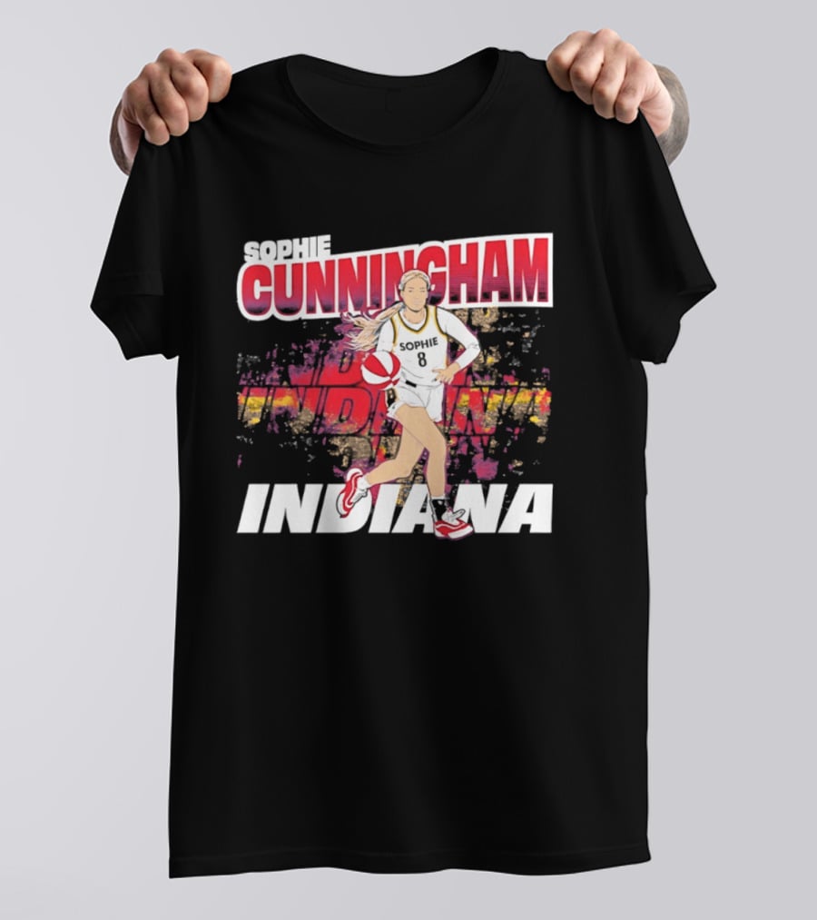 Sophie Cunningham Indiana Fever Basketball WNBA Athlete Action T-Shirt
