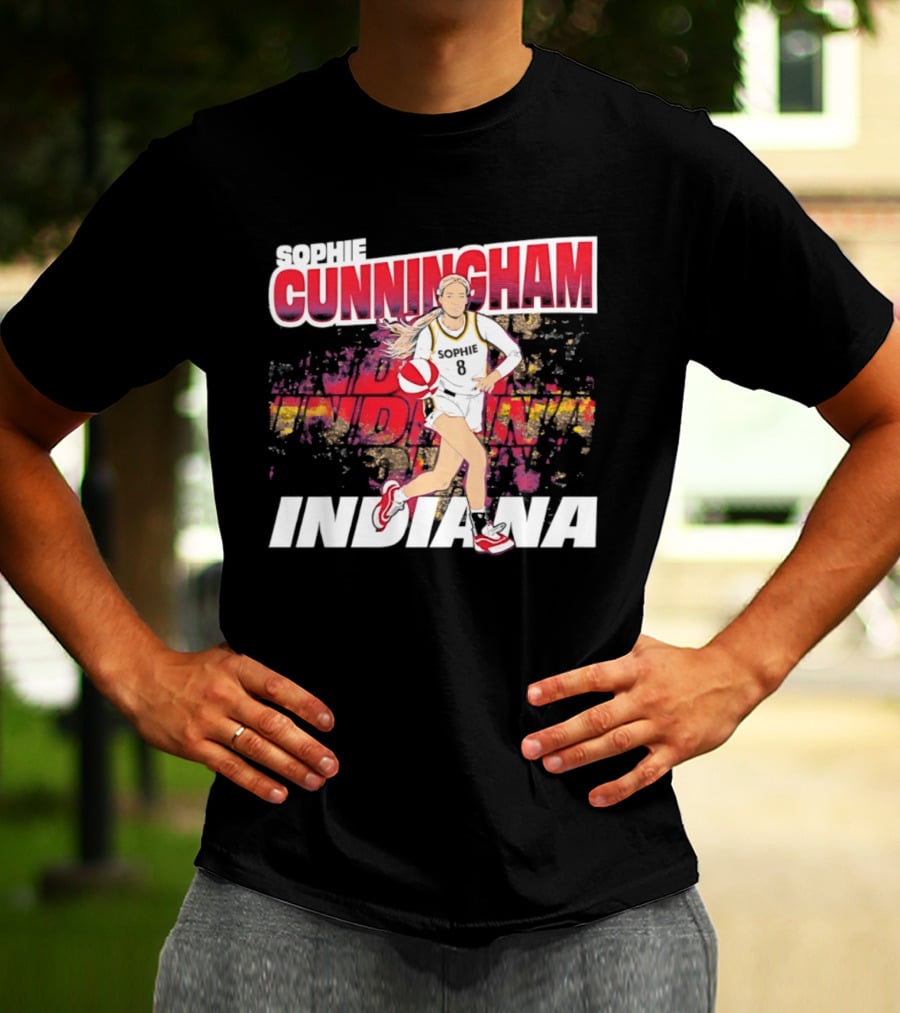 Sophie Cunningham Indiana Fever Basketball WNBA Athlete Action T-Shirt