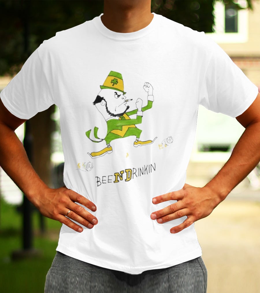 BeeNDrinkin Leprechaun Smoking St Patrick's Day Mischief T-Shirt