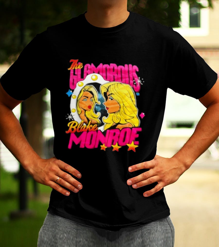 The Glamorous Blake Monroe WWE Wrestling Mirror Reflection Star Accents T-Shirt