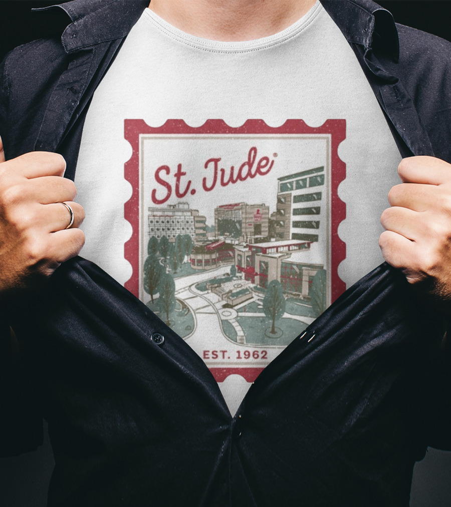 St. Jude Children's Research Hospital Est. 1962 Charity Stamp T-Shirt