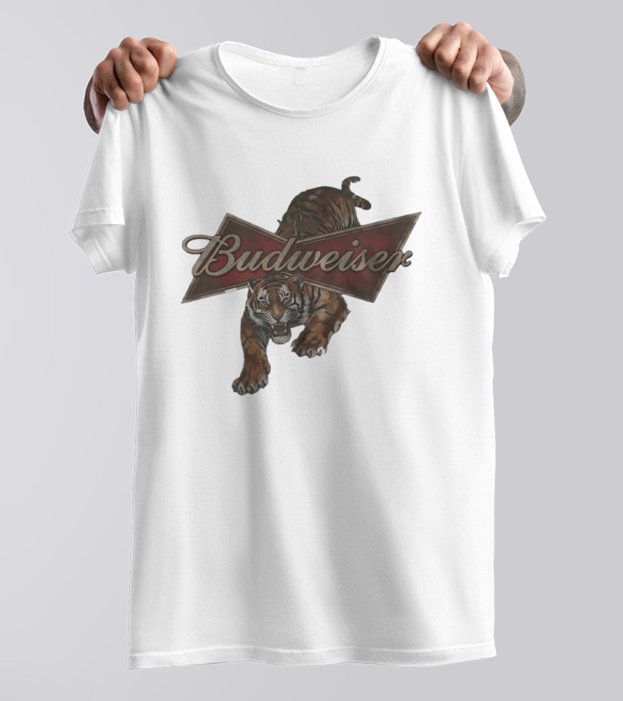 Budweiser Tiger Logo Jumping Tiger T-Shirt