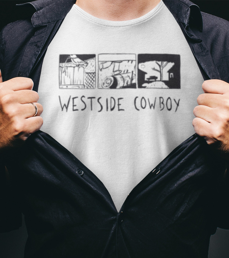 Westside Cowboy Store Graphic Blocks White T-Shirt
