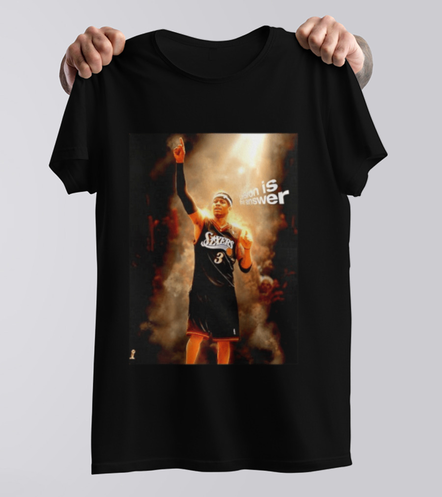Allen Iverson Philadelphia 76ers NBA LeBron Is The Answer T-Shirt