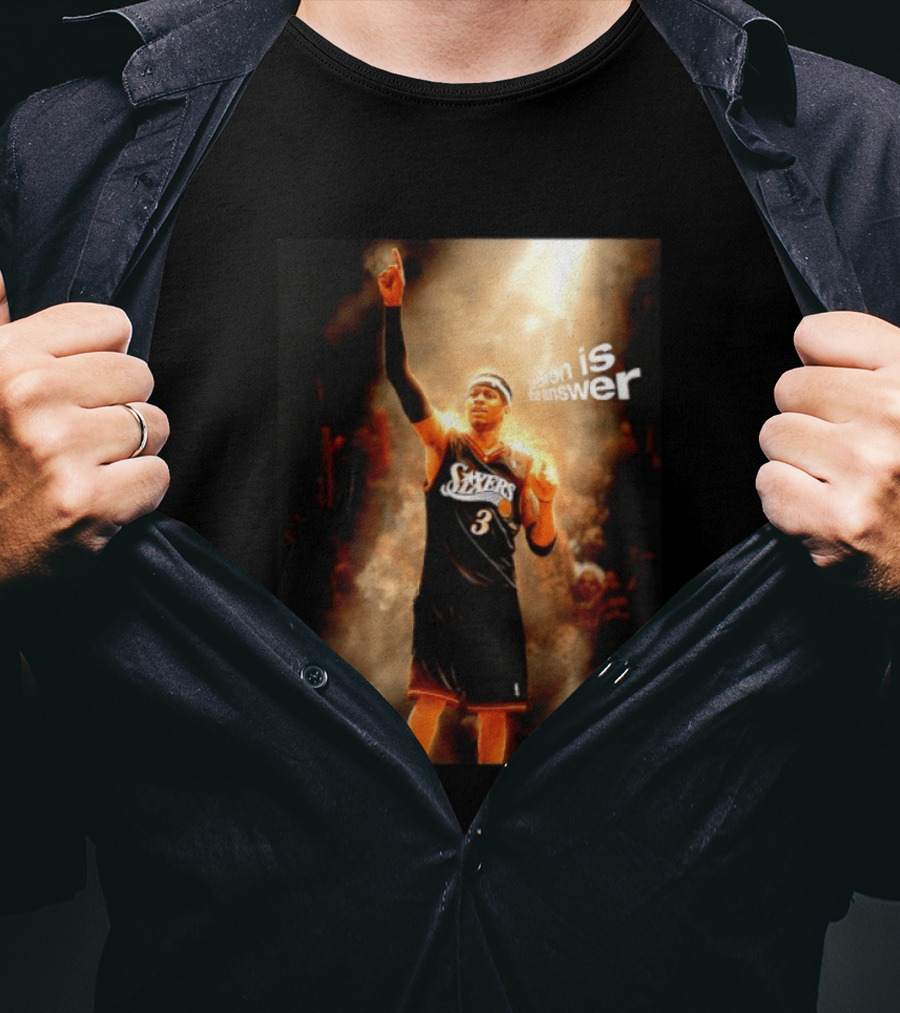 Allen Iverson Philadelphia 76ers NBA LeBron Is The Answer T-Shirt