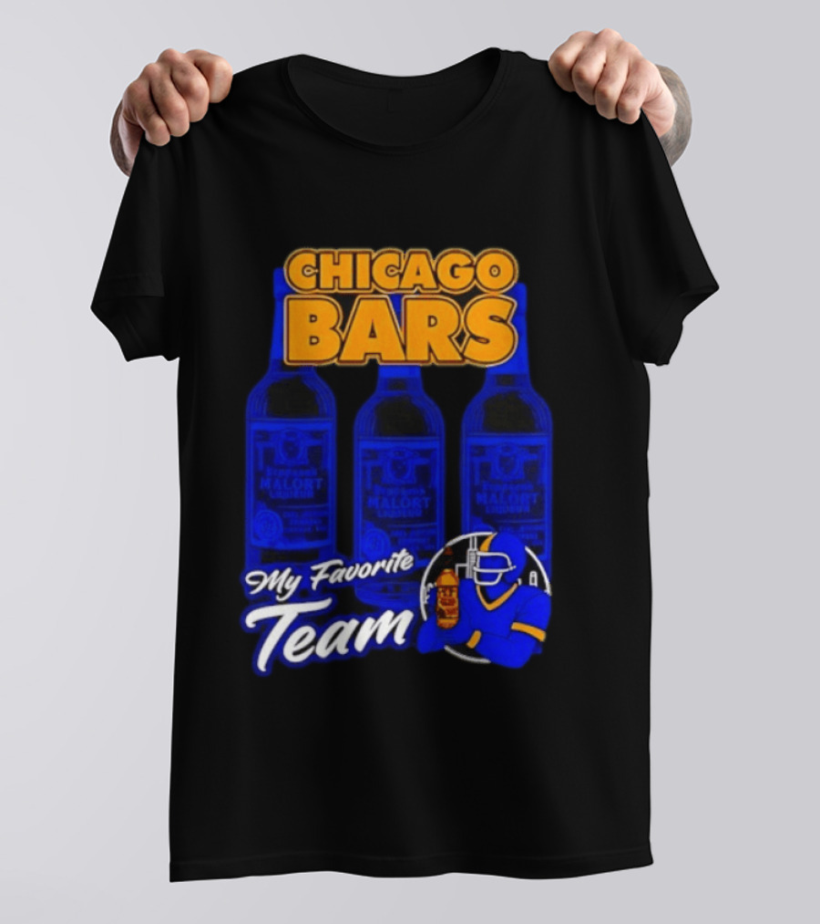 Chicago Bars My Favorite Team Jeppson's Malort Liqueur T-Shirt