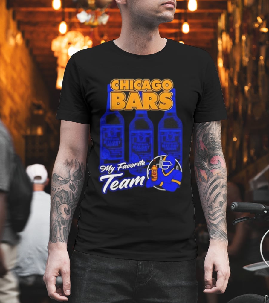 Chicago Bars My Favorite Team Jeppson's Malort Liqueur T-Shirt