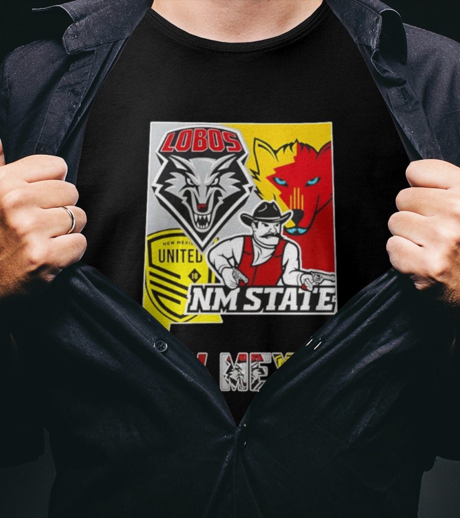 Lobos NM State New Mexico United T-Shirt